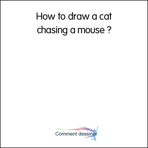 How to draw a cat chasing a mouse